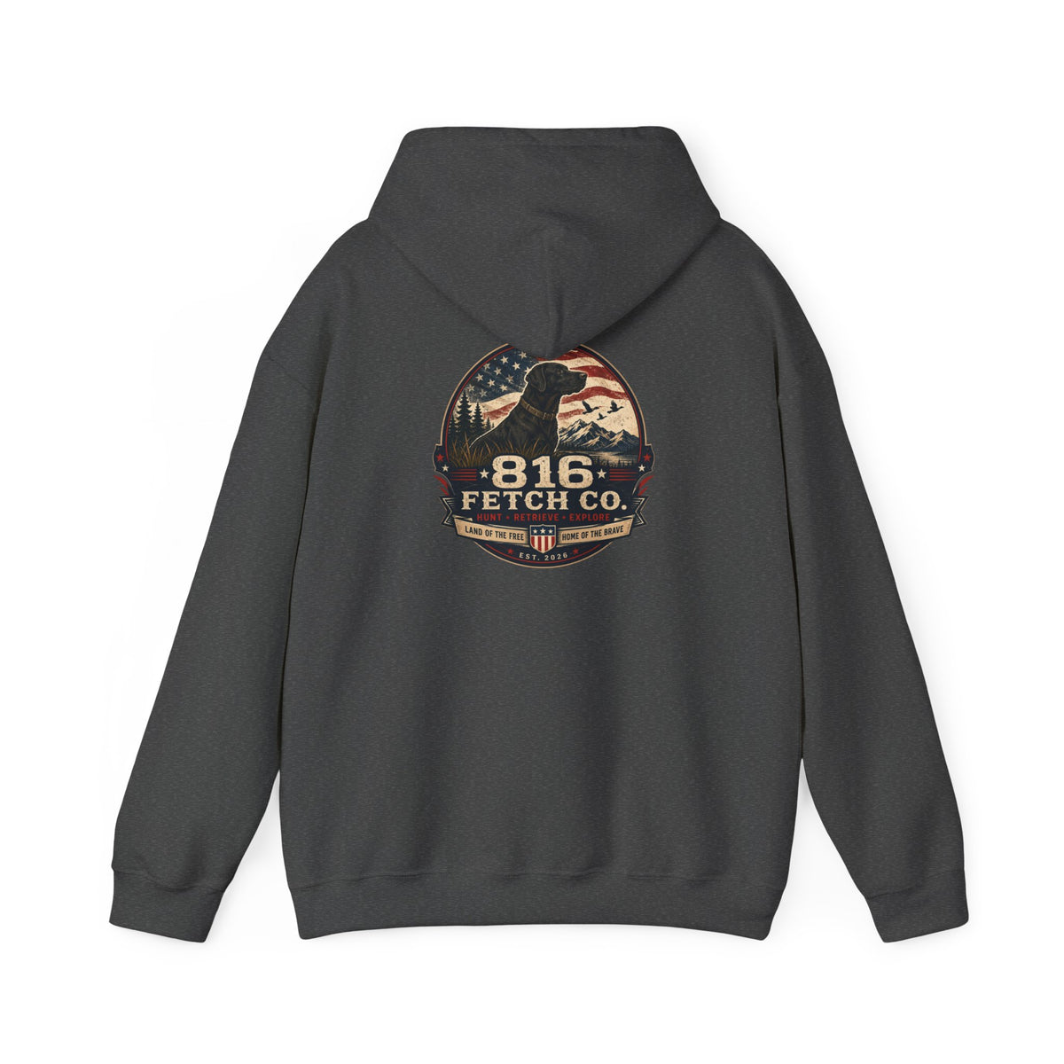 Patriotic Black Lab 816 Fetch Co. Sweatshirt- Comfort Colors