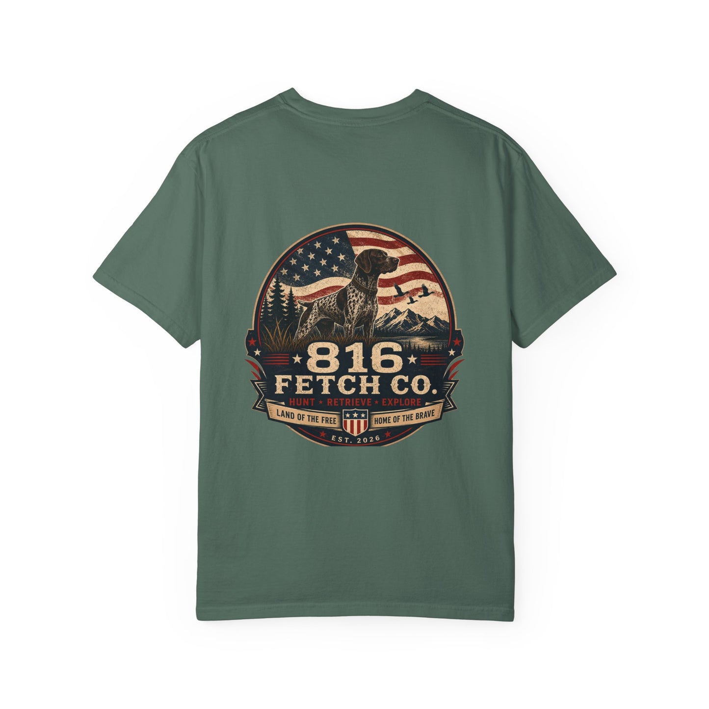 Patriotic GSP 816 Fetch Co. T-Shirt - Comfort Colors