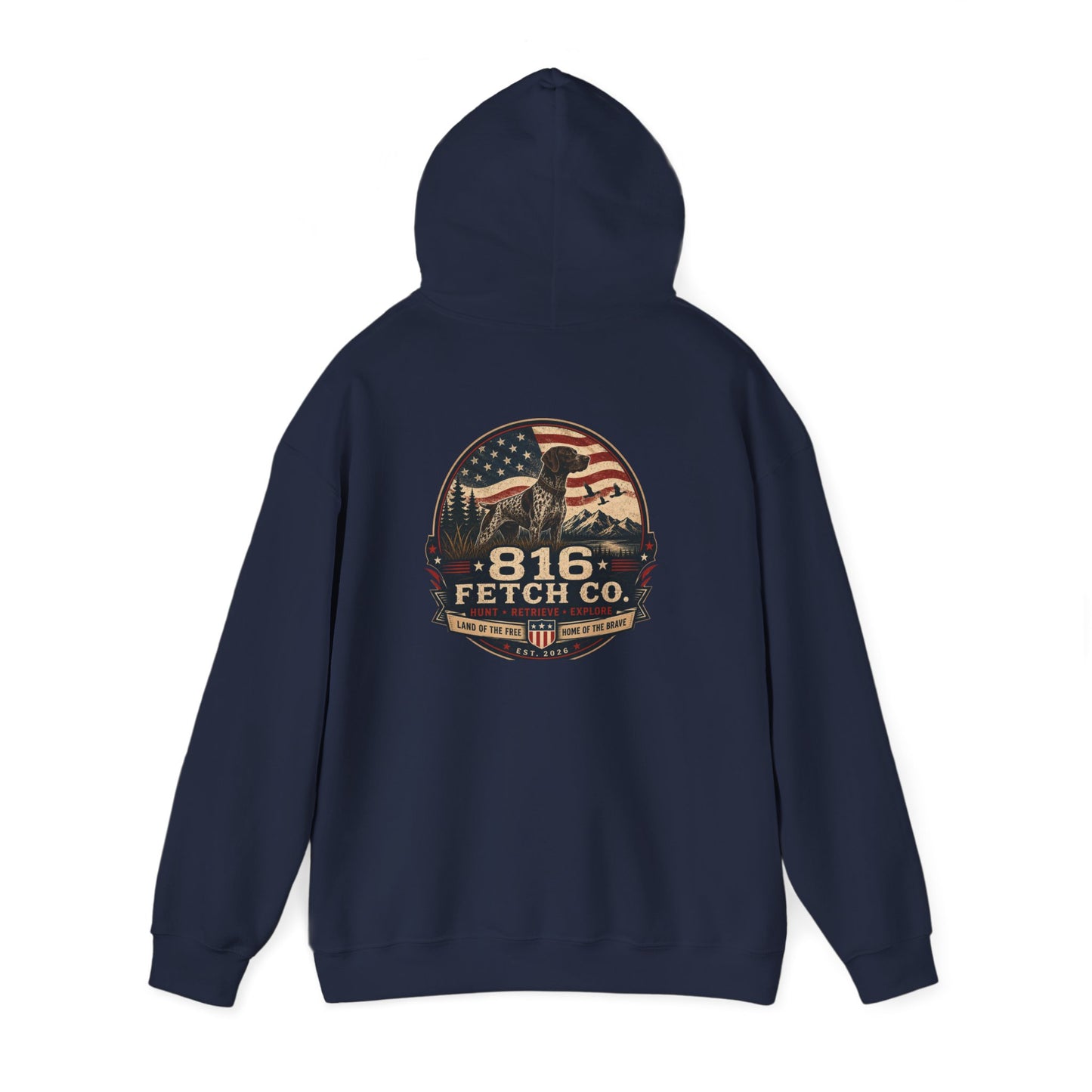 Patriotic GSP 816 Fetch Co. Hoodie - Comfort Colors