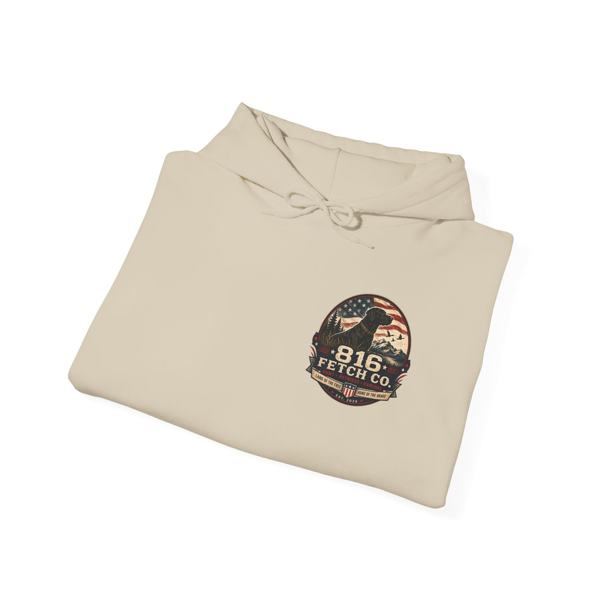 Patriotic Black Lab 816 Fetch Co. Sweatshirt- Comfort Colors