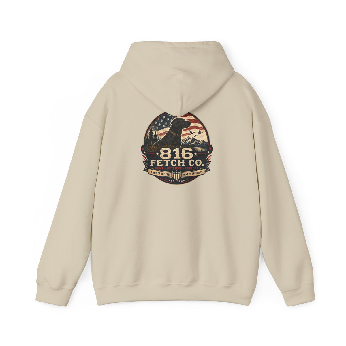 Patriotic Black Lab 816 Fetch Co. Sweatshirt- Comfort Colors