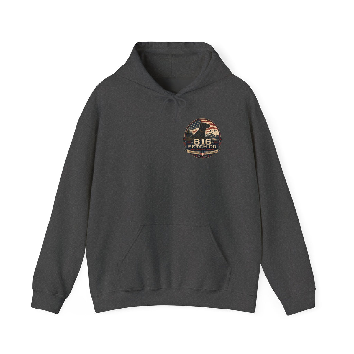 Patriotic Black Lab 816 Fetch Co. Sweatshirt- Comfort Colors