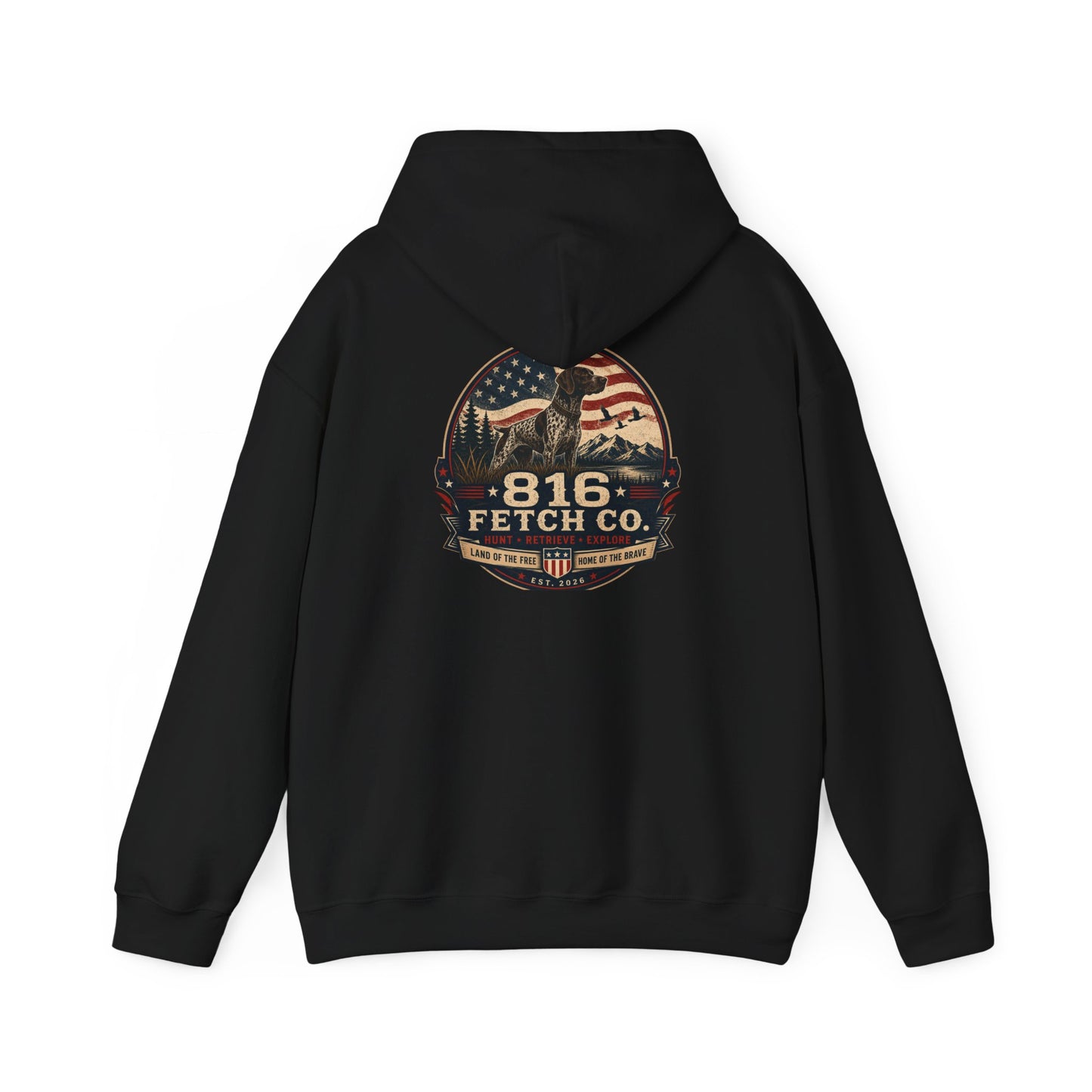 Patriotic GSP 816 Fetch Co. Hoodie - Comfort Colors