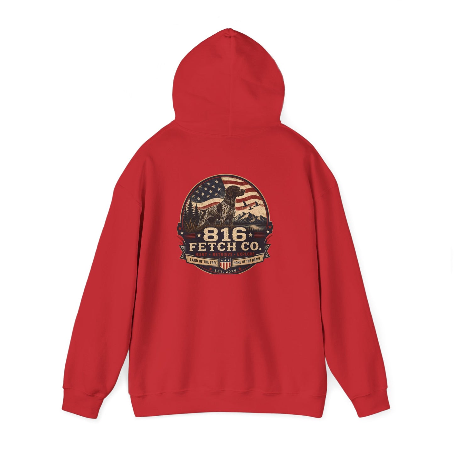 Patriotic GSP 816 Fetch Co. Hoodie - Comfort Colors
