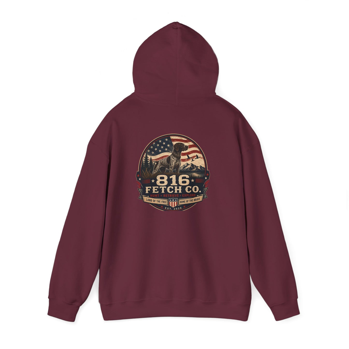 Patriotic GSP 816 Fetch Co. Hoodie - Comfort Colors