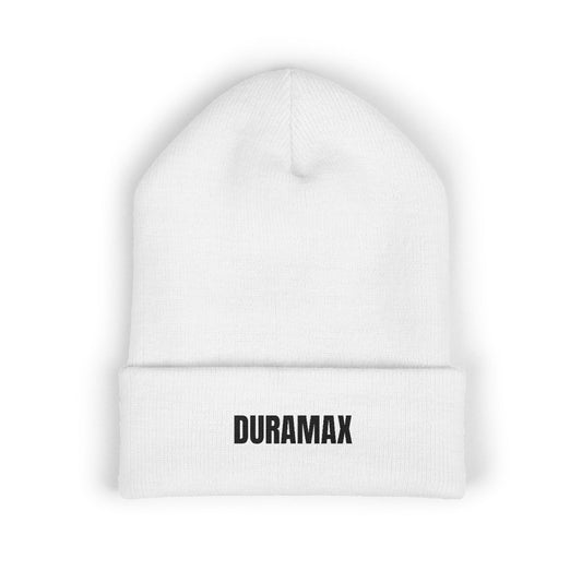 Classic Cuffed Beanie with Duramax Embroidery | Cozy Winter Beanie, Stylish Knit Cap, Perfect Gift for Him, Outdoor Accessory, Trendy