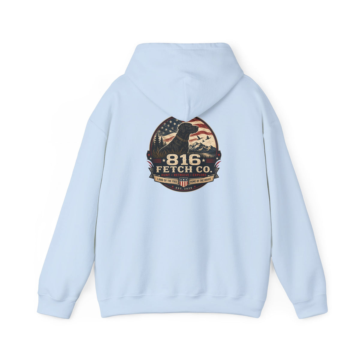 Patriotic Black Lab 816 Fetch Co. Sweatshirt- Comfort Colors