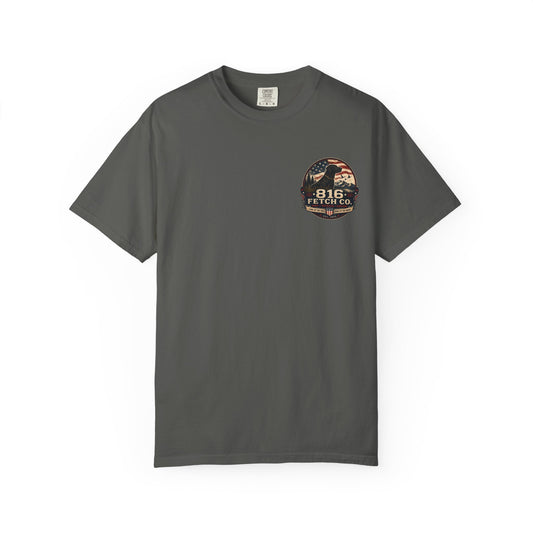 Patriotic Black Lab 816 Fetch Co. T-Shirt - Comfort Colors