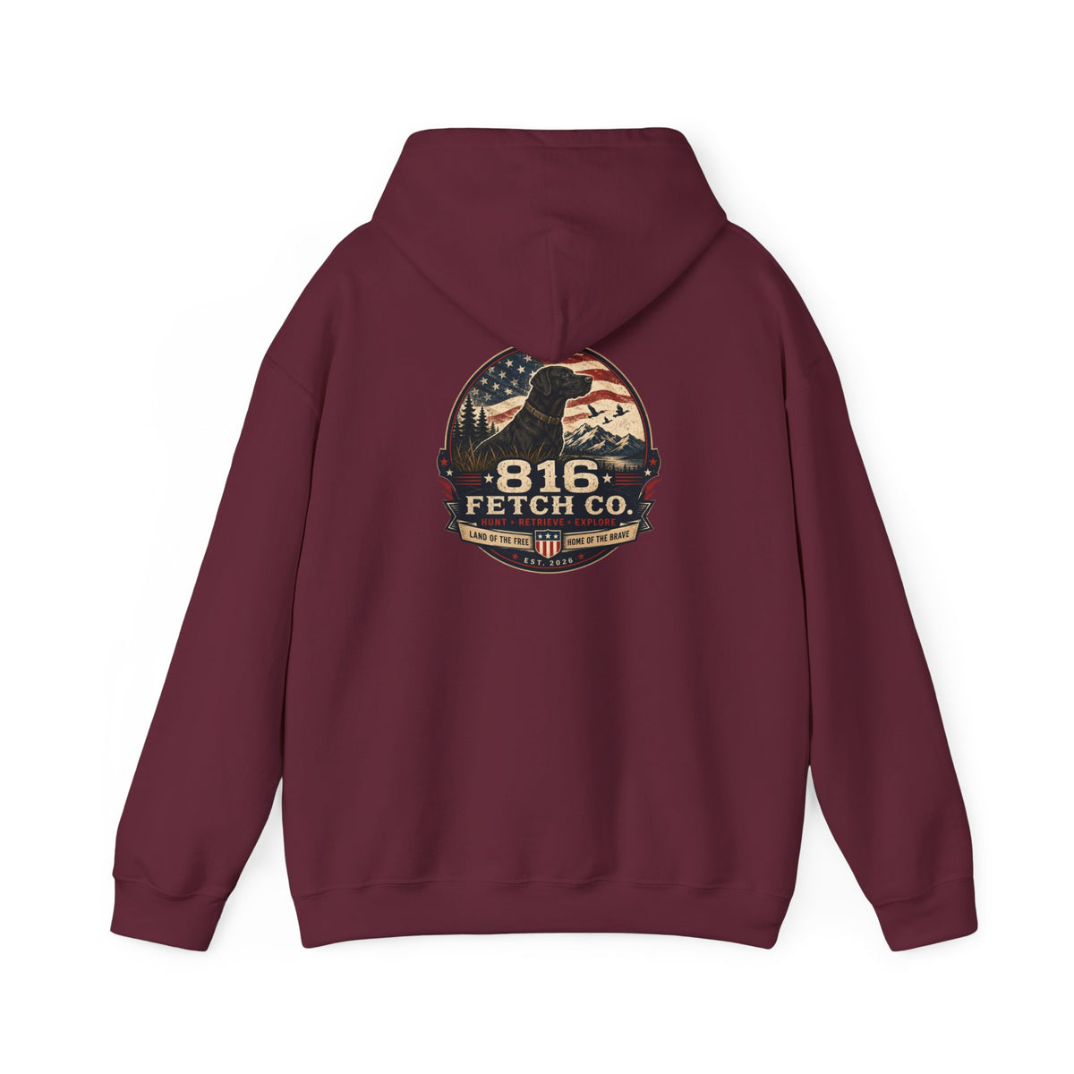 Patriotic Black Lab 816 Fetch Co. Sweatshirt- Comfort Colors