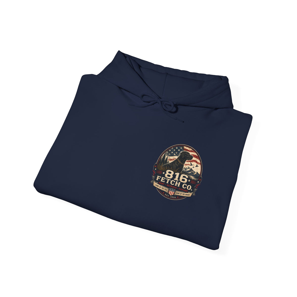 Patriotic Black Lab 816 Fetch Co. Sweatshirt- Comfort Colors