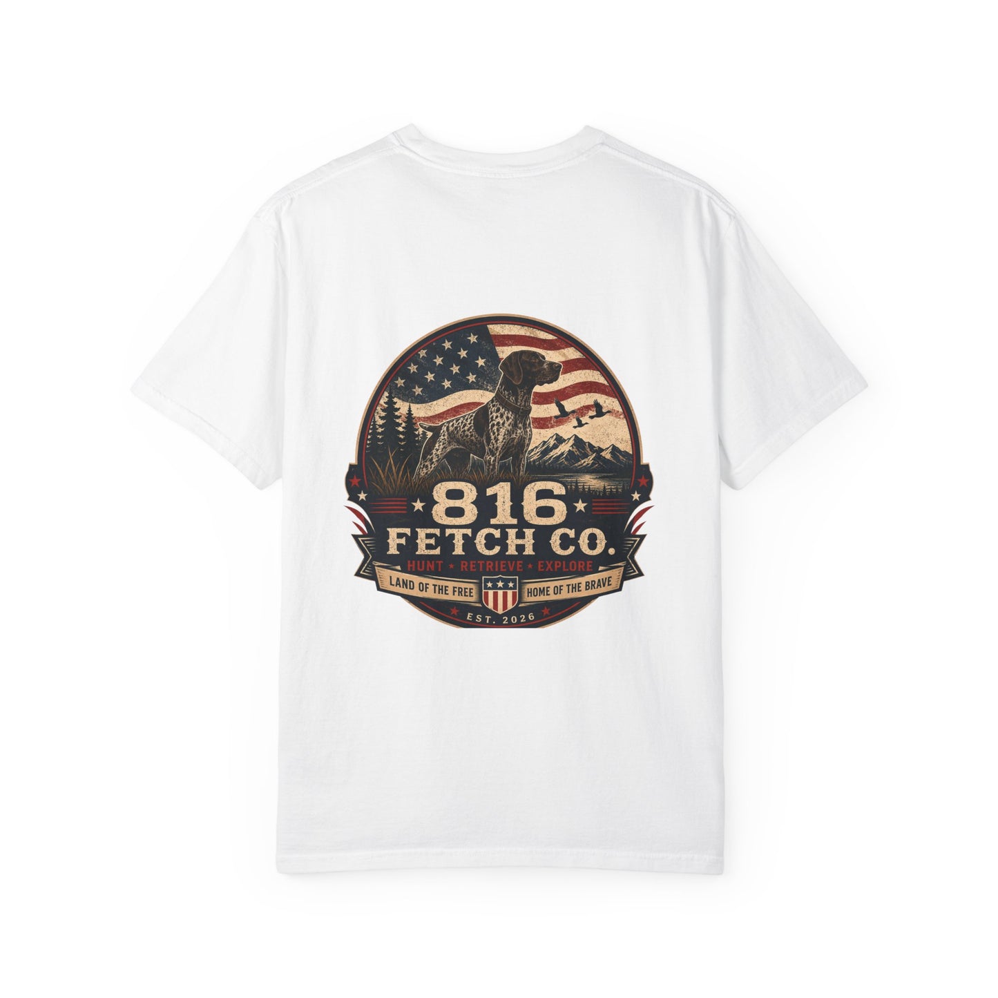 Patriotic GSP 816 Fetch Co. T-Shirt - Comfort Colors