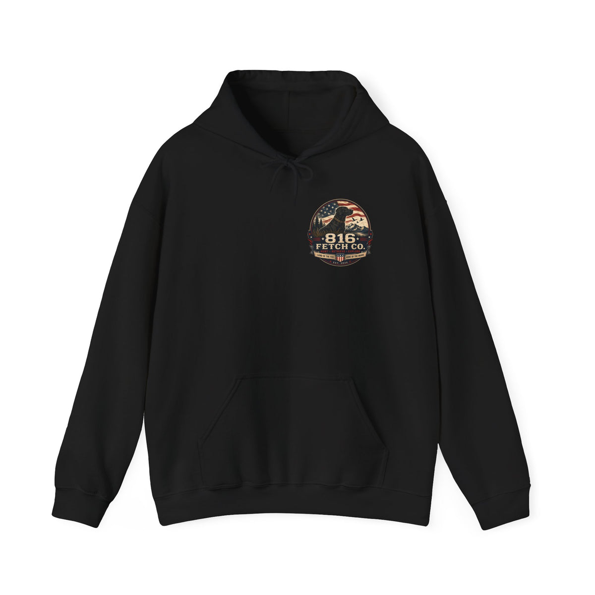 Patriotic Black Lab 816 Fetch Co. Sweatshirt- Comfort Colors