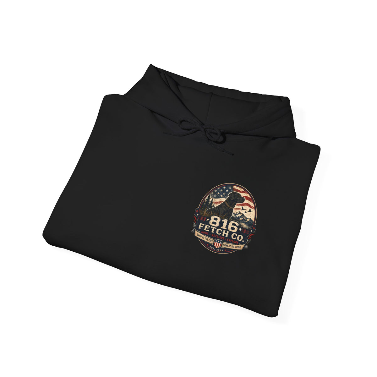 Patriotic Black Lab 816 Fetch Co. Sweatshirt- Comfort Colors