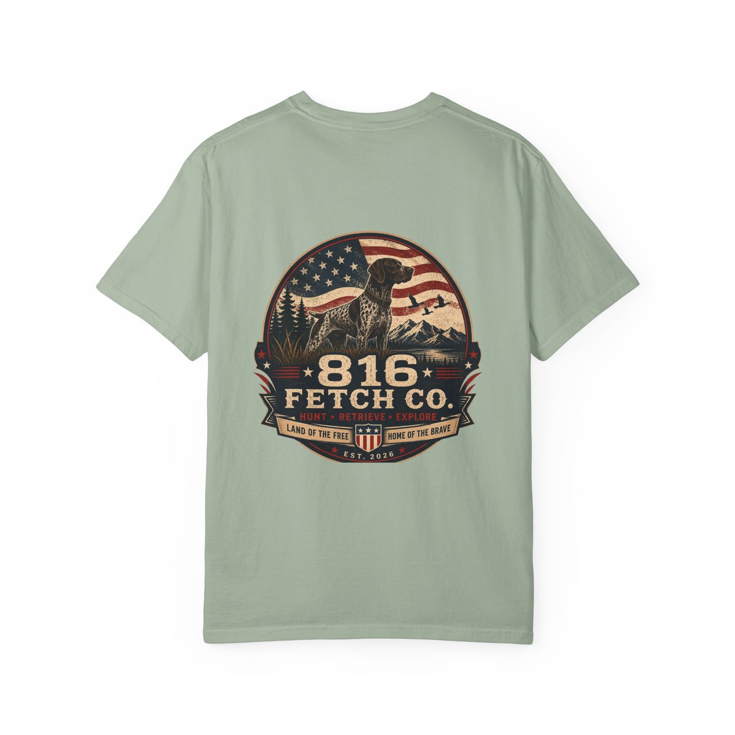Patriotic GSP 816 Fetch Co. T-Shirt - Comfort Colors