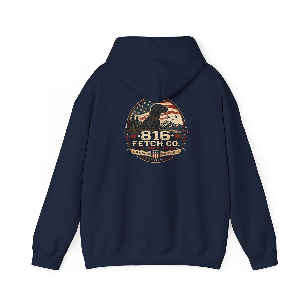 Patriotic Black Lab 816 Fetch Co. Sweatshirt- Comfort Colors