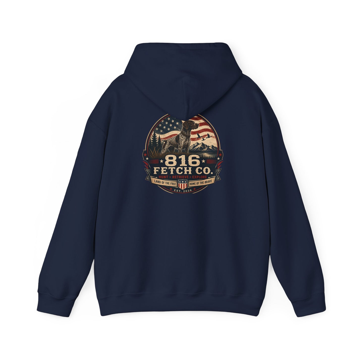 Patriotic GSP 816 Fetch Co. Hoodie - Comfort Colors