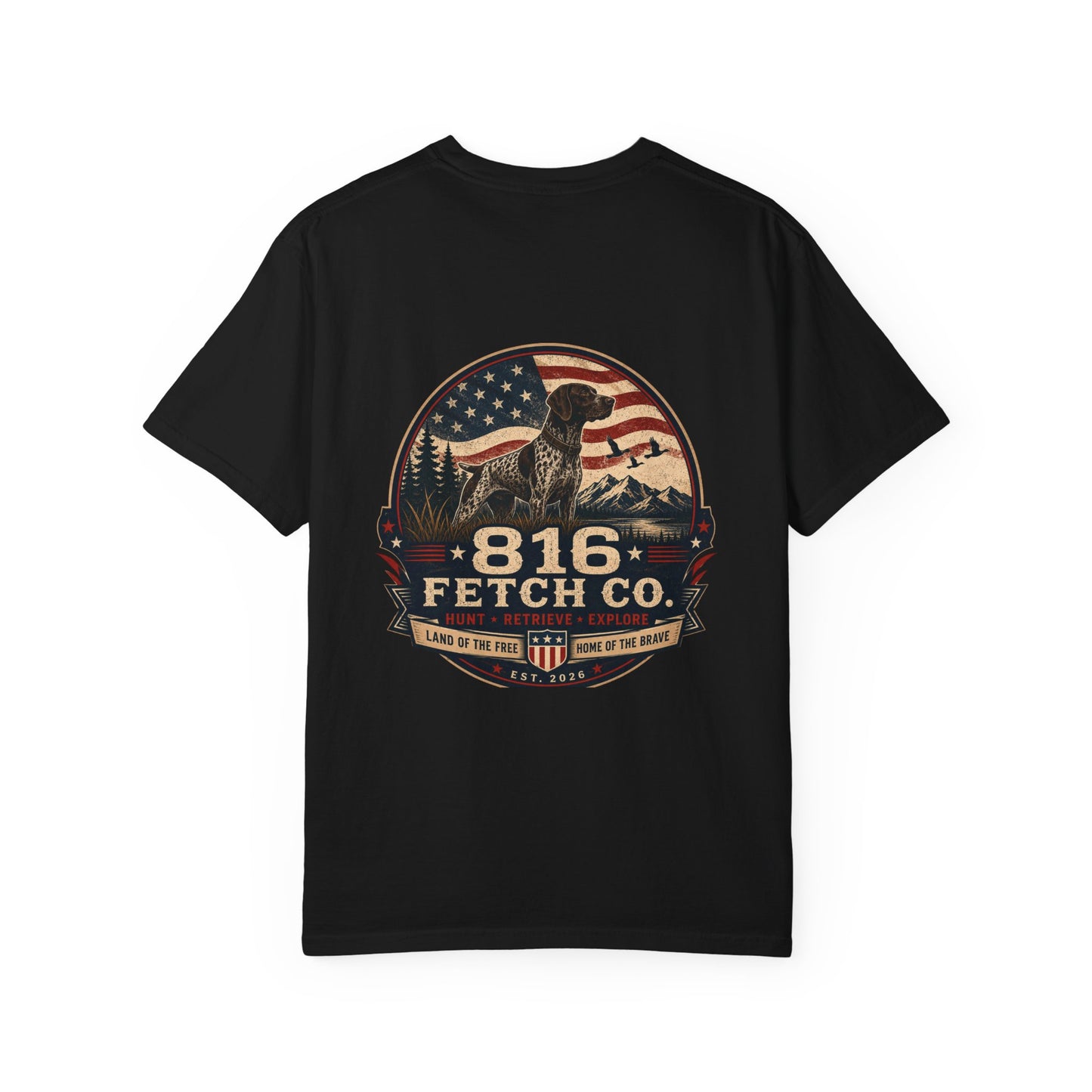 Patriotic GSP 816 Fetch Co. T-Shirt - Comfort Colors