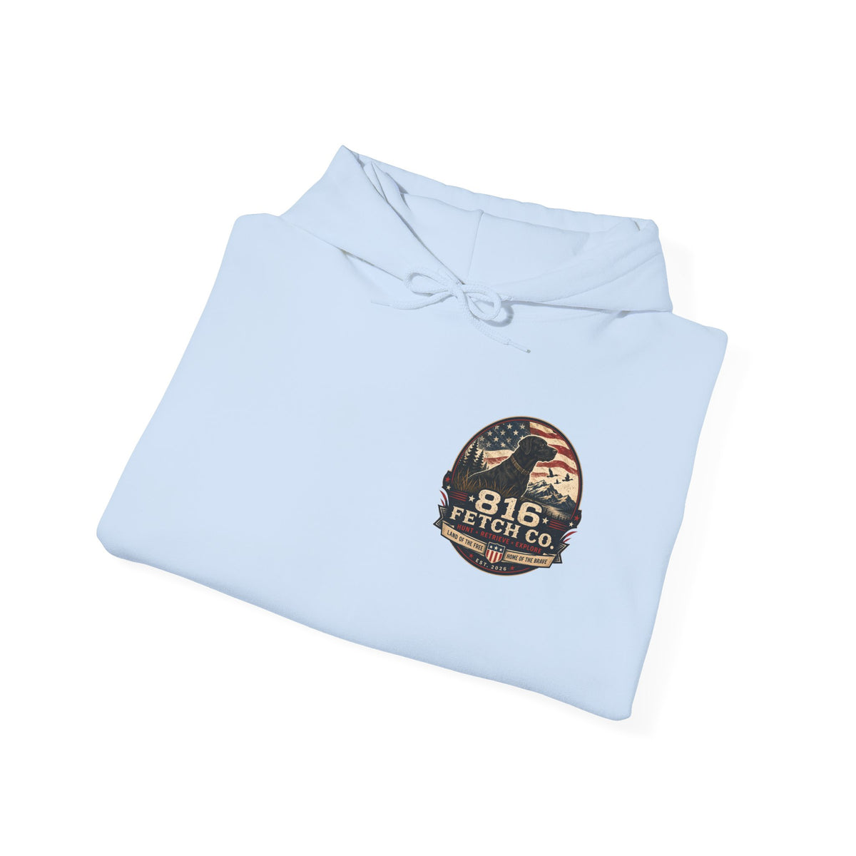 Patriotic Black Lab 816 Fetch Co. Sweatshirt- Comfort Colors