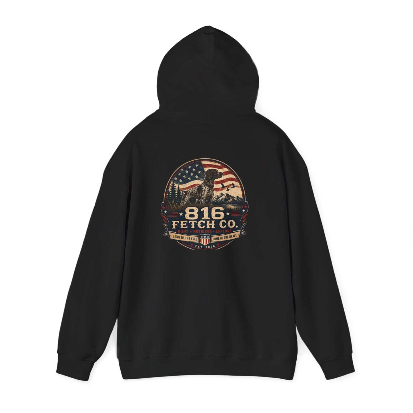 Patriotic GSP 816 Fetch Co. Hoodie - Comfort Colors