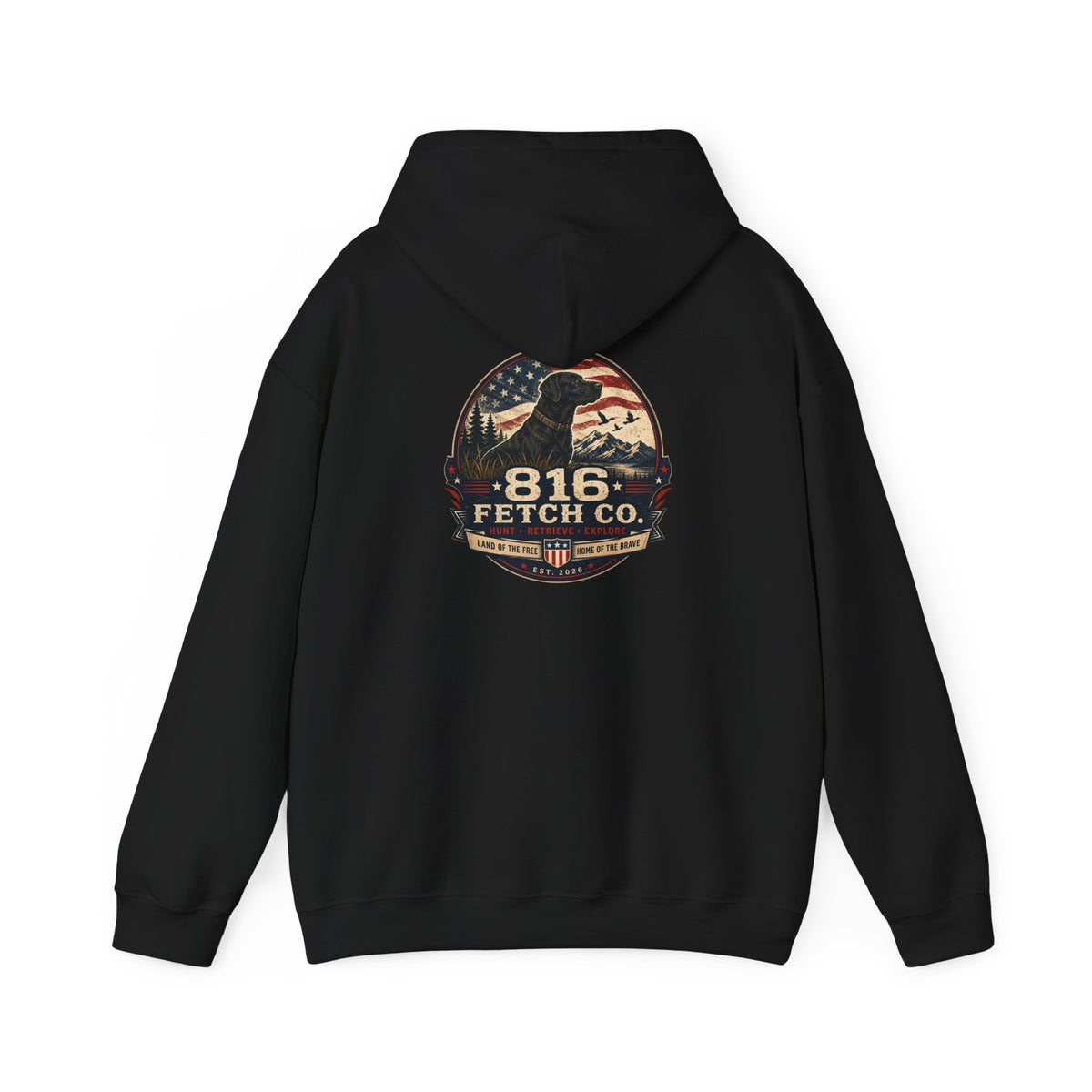 Patriotic Black Lab 816 Fetch Co. Sweatshirt- Comfort Colors